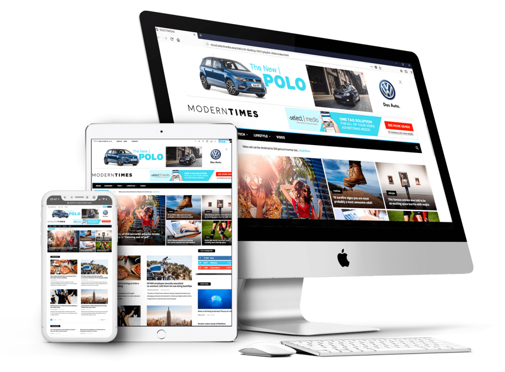 brand header video display