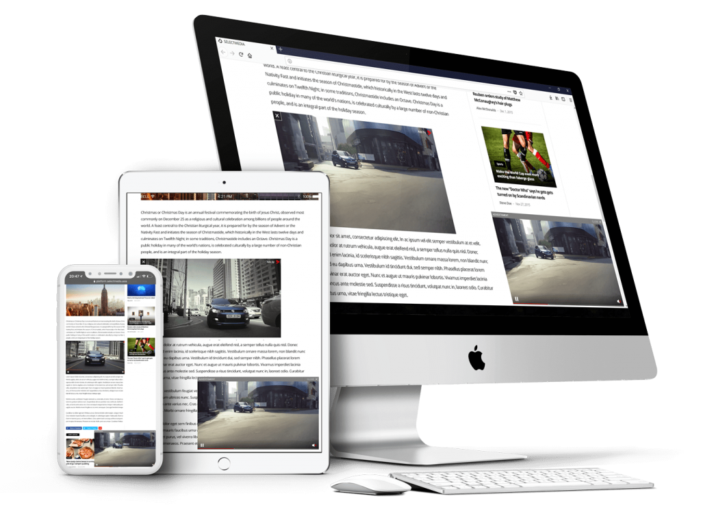 in article floating video
